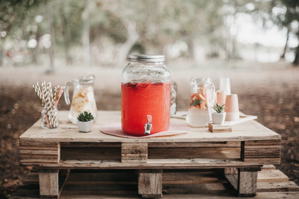 Mariage décoration jar boisson